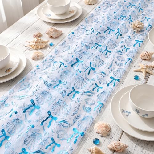 4 Pcs Last Toast Coast Blue Bow Table Runner Bachelorette Party - Image 2