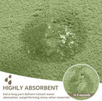 Polyester Bathroom Rug 40"x60" Olive Green, Large Soft Bath Mat - Image 5