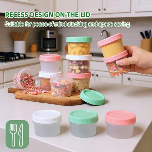Food Storage Containers, 12 Pack 4 oz Freezer Storage Containers - Image 3