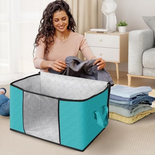 Fab totes 4 Pack Storage Bags for Clothes Blanket Storage Bins - Image 3