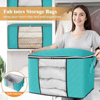 Fab totes 90L Clothes Storage, Foldable Thick Fabric Blanket Storage Bags - Image 5