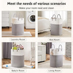 Laundry Basket, Woven Cotton Rope Laundry Hamper, Versatile Storage - Image 5