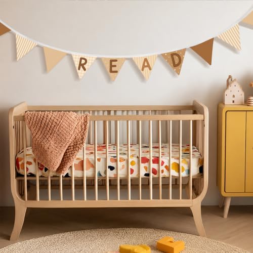 Reading Corner Decor Banner Neutral Brown READ Sign Garland Flags - Image 7
