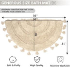 KOEXM Half Circle Boho Bathroom Rugs - Image 2