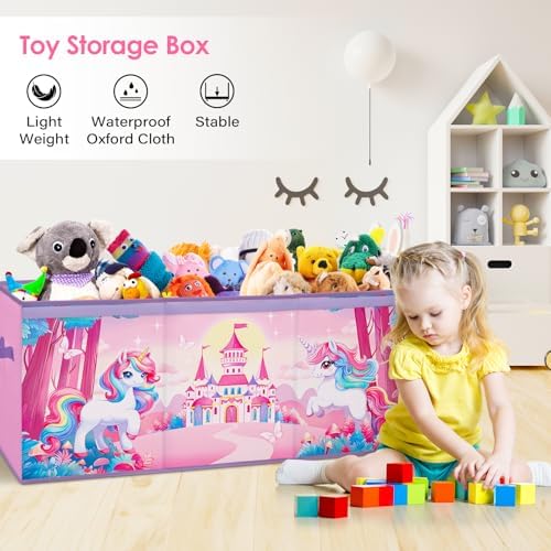 decalsweet Large Toy Box Collapsible Chest Organizer - Image 5
