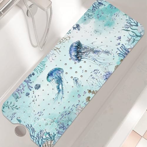 Non Slip Bathtub Mat, Extra Long Jellyfish Bath Mat - Image 2