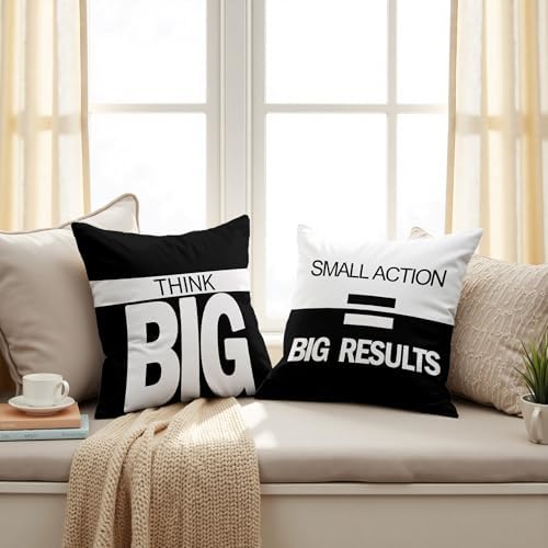 Motivational Throw Pillow Covers 18x18 Set of 2, Inspirational Gifts, - Image 3