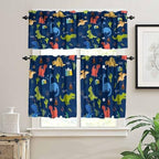 Boys Dinosaur Valance Curtain for Kids Girls Nursery Playroom Room Home Decor - Image 3