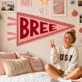 Personalized Dorm Name Pennant Custom Felt Wall Decor by DUNACO