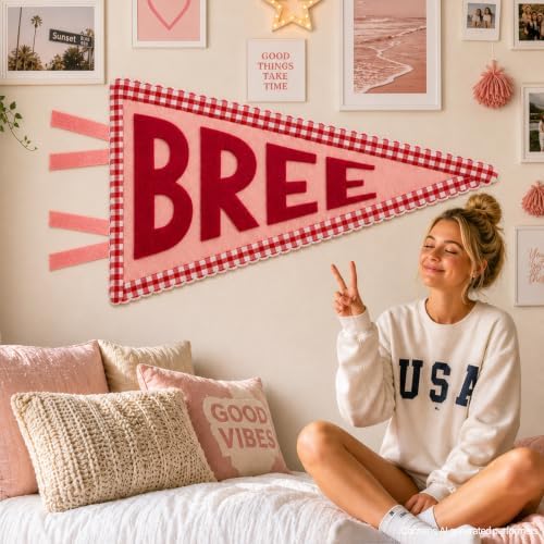 Personalized Dorm Name Pennant Custom Felt Wall Decor by DUNACO