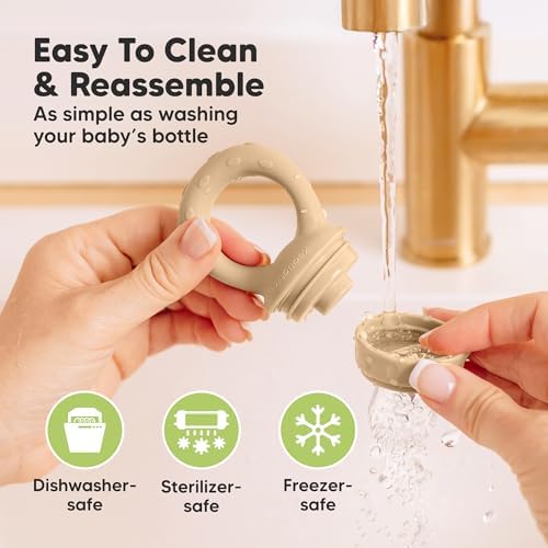 KeaBabies Baby Fruit Feeder 2pk, Silicone Baby Food Feeder - Image 6