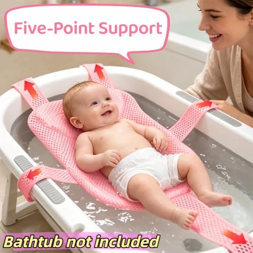 Baby Bath Seat Support Net Infant Bathing Support Mat Newborn Bath Tub Seat Mat - Image 2