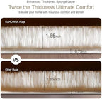 3x5 Thick Cream White Fluffy Shag Rug - Image 3