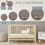 Custom Round Nursery Name Sign, Personalized 3D Baby Name Announcement Sign - Image 5