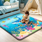 RONGFA Baby Play Mat for Floor, Playpen Mat for Toddlers Infant Kids, Machine - Image 6