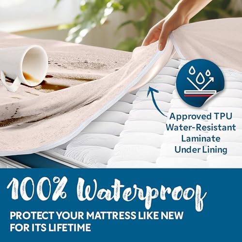 Guardmax Twin XL Mattress Encasement Zippered, 100% Waterproof Mattress - Image 4
