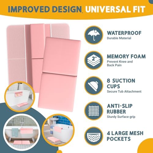Memory Foam Bath Kneeler and Elbow Rest Pad Set, 2-Inch Thick - Image 5