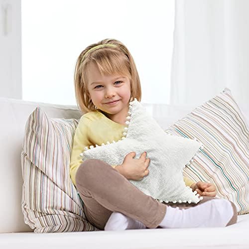 Jetec 2 Pieces Star Pillow Moon Shaped Pillow Creative Star Moon Plush Pillows - Image 7