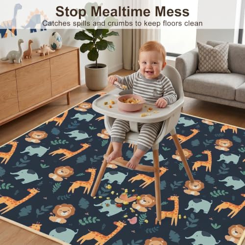 Basumee Splat Mat for Under High Chair, Waterproof & Mess-Proof Floor Mat - Image 5
