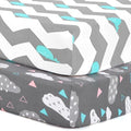 Stretchy Pack and Play Fitted Sheets: 2 Pack Mini Crib Sheets 38x26 by BROLEX