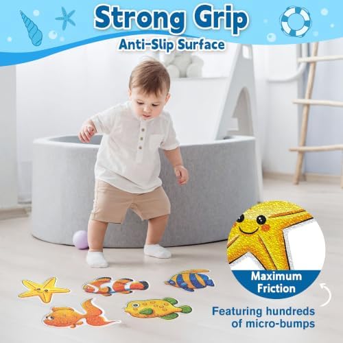Secopad 20PCS Sea Cartoon Fish Non Slip Bathtub Stickers - Image 5