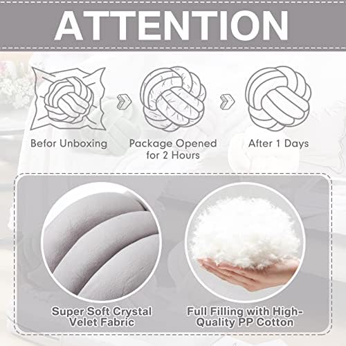 Namalu 7.87 Inches 2 Pcs Knot Pillow Decorative Throw Pillow - Image 5