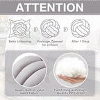 Namalu 10.6 Inches 2 Pcs Knot Pillow Decorative Throw Pillow, Light Gray - Image 5