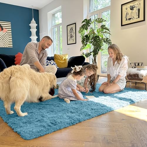 OLANLY 3x5 Machine Washable Small Bedside Rug, Soft Fluffy Shaggy Rugs - Image 7