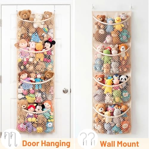 Ofiray-home Cotton Over The Door Stuffed Animal Storage - Image 5