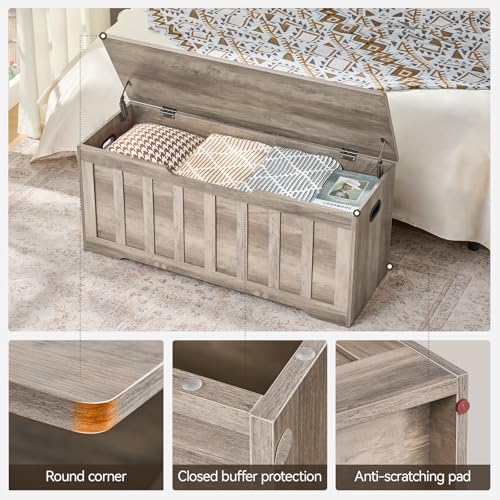VANKILEY 43.3" Storage Chest Extra Large, Storage Bench. - Image 6