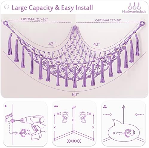 YKBU Stuffed Animals Hammock Corner Hanging Net - Image 5