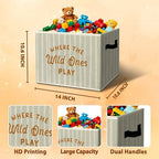 Rustic Where the Wild Ones Play Storage Bins Boxes - Image 3