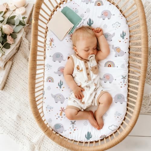 3 Pack Stretchy Bassinet Sheets 20" x 35" Compatible - Image 5