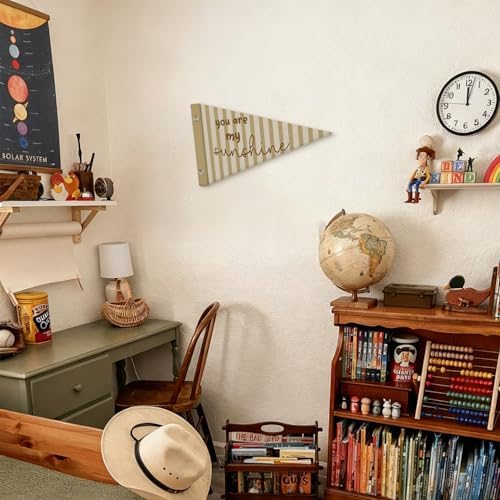 Grils Room Decor, You Are My Sunshine Pennant Felt Banners Flags, Retro Preppy - Image 3