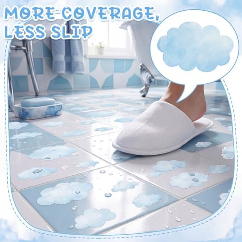 Fullhawl 30 Pcs Cloud Non Slip Shower Stickers, Bathtub Safety - Image 6