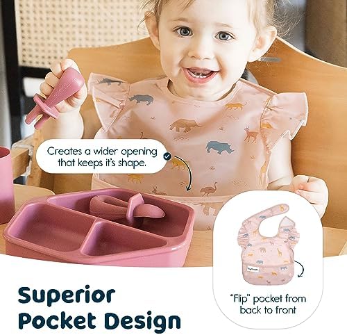 Tiny Twinkle Mess-Proof Baby Bibs - Image 5