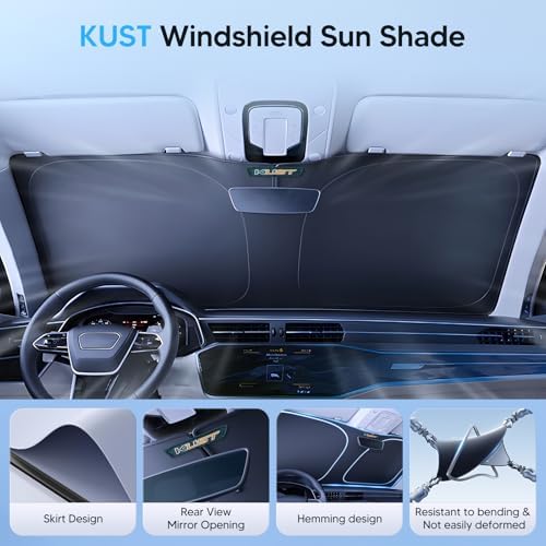 KUST Windshield Sun Shade for 2011-2016 BMW 5 Series 525i 520i 528i 530i 535d - Image 5