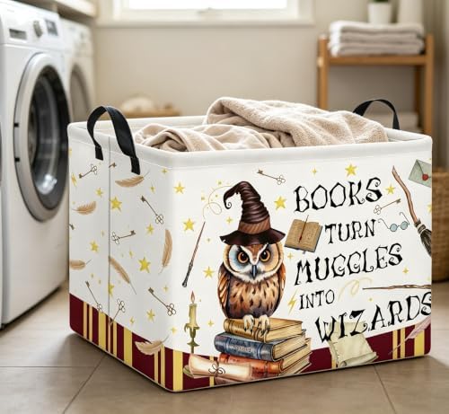 Rectangle Storage Basket with Handles, Collapsible Storage Bin, Books Box - Image 2