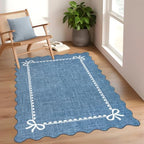 GarveeHome Scalloped Bow Rug 3x5 Washable Rugs - Image 3