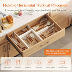 Lifewit 2.36" Upgrade Kitchen Drawer Dividers, Adjustable Drawer Organizer - Image 6