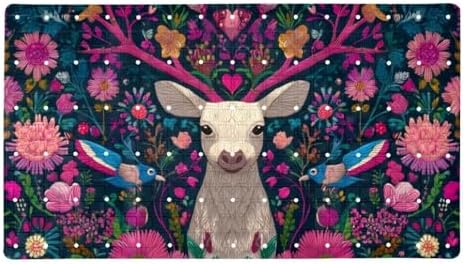 Shower Mat Non Slip 26.8 x 15.1 Inches, Deer Flower Birds Bathtub Mat Shower by Anna+Cowper