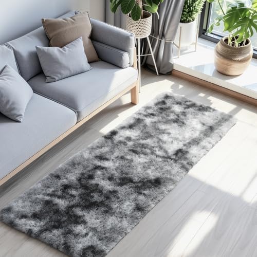 Ophanie Tie-Dyed Grey Area Rugs 2x6 - Image 2