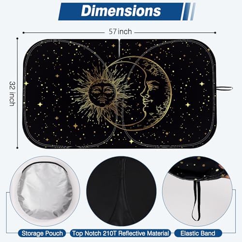Car Windshield Sun Shade UV Reflector Foldable Front Window SUV - Image 2