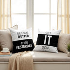 Motivational Throw Pillow Covers 18x18 Set of 2, Inspirational Gifts, - Image 3