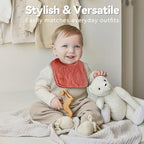 Muslin Baby Bibs for Unisex Boys Girls, Cotton Drool Bibs, Adjustable Newborn - Image 2