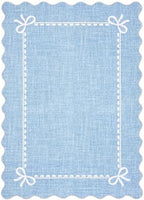 GarveeHome Scalloped Bow Rug 5x7 Washable Blue Rugs - Image 5