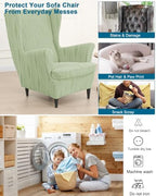 CRFATOP Wingback Chair Covers Wing Armchair Slipcovers - Image 5