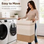 Laundry Hamper, Cotton Rope Laundry Basket - Image 6