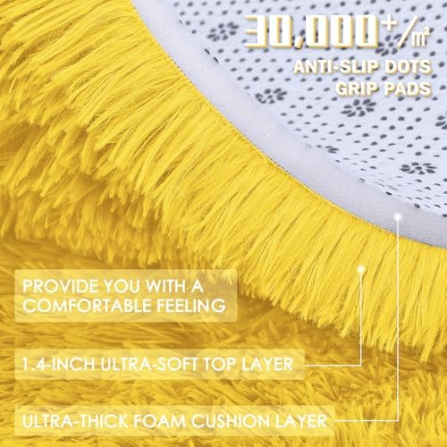 OLANLY Area Rugs for Living Room Bedroom, Machine Washable 4x5.9 ft Soft Fluffy - Image 6