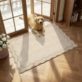 GarveeHome Scalloped Entryway Rug 2x3 Jute Washable Front Door Entry Rug by GarveeHome